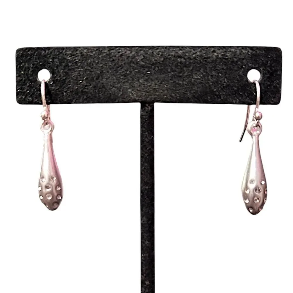 Elegant Sterling Silver Crystal Drop Earrings